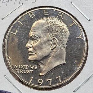 1977-S Proof Eisenhower Dollar.. Cameo Finish.. MS Uncirculated.. In Holder